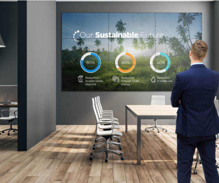 Videowall Besprechungsraum Ulm Unternehmen
