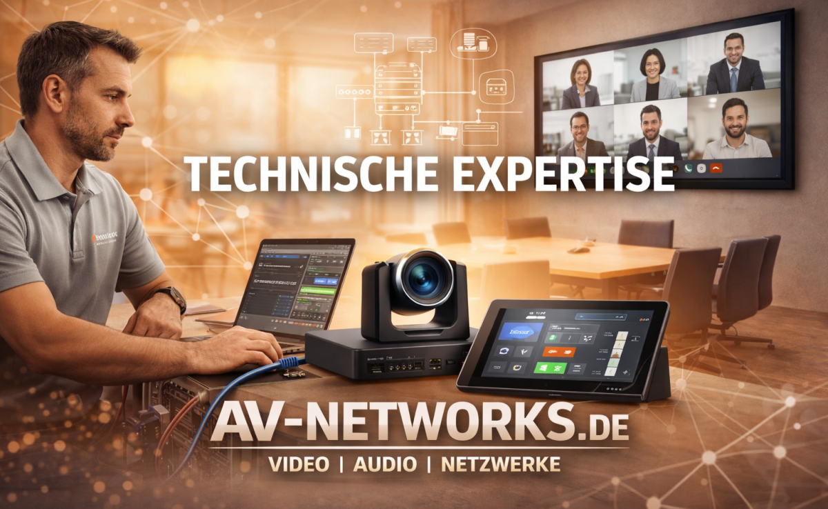 Bild mit Text Technische Expertise Medientechniker und Camera