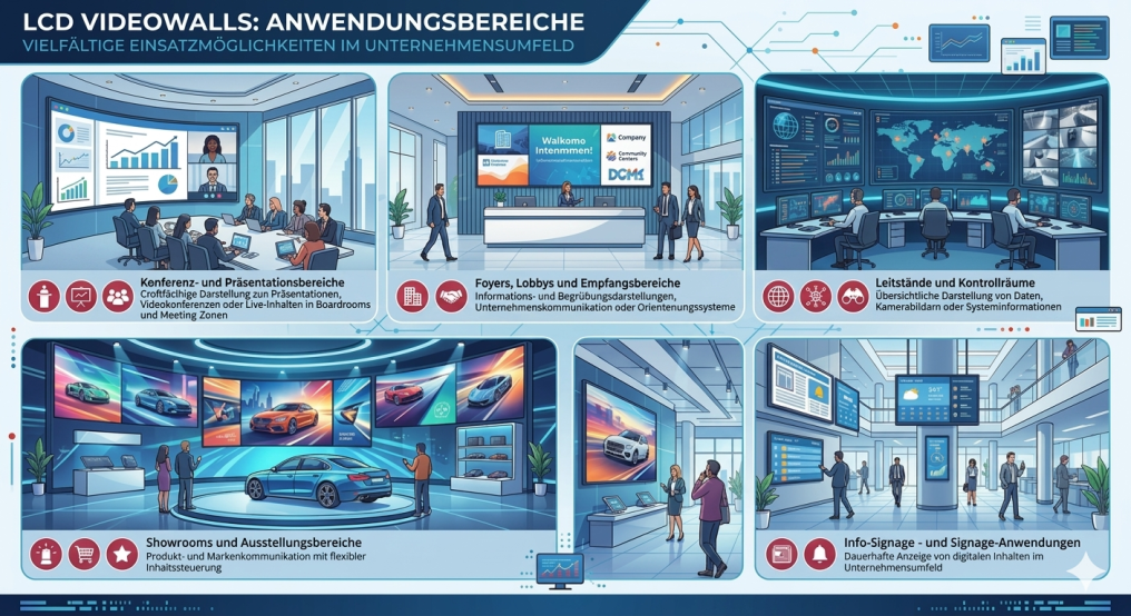 LCD Videowalls Anwendungsbereiche