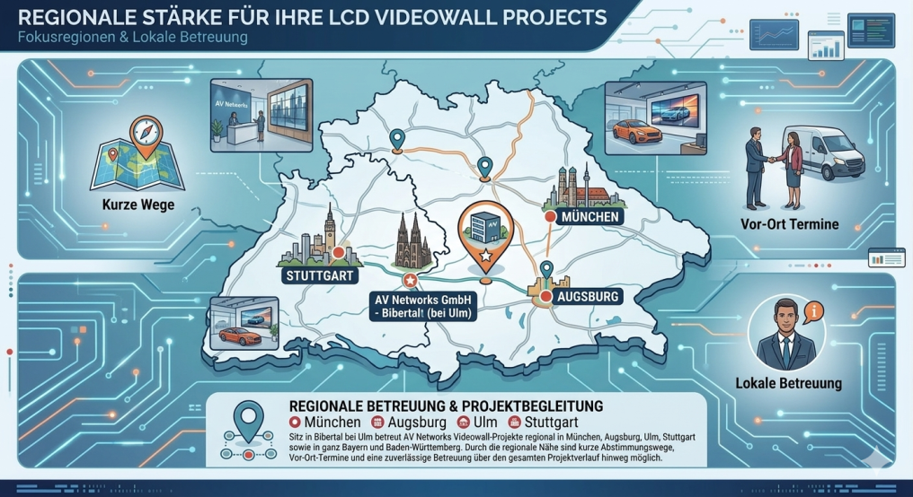 LCD Videowall Projekte AV Networks