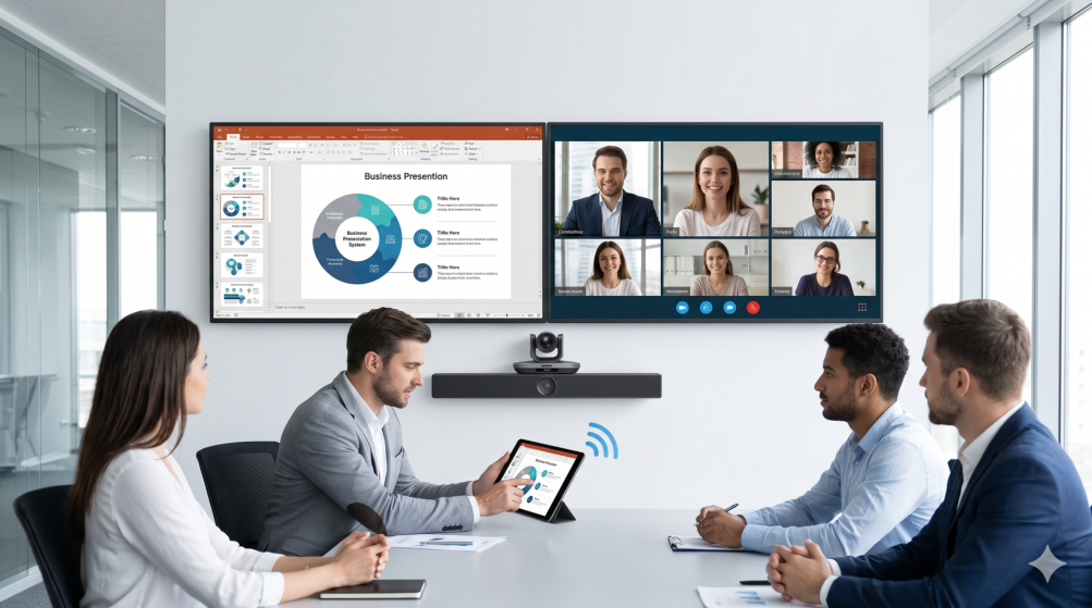 Videokonferenzraummit drahtloser Videokonferenz Anbindung